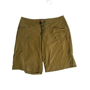 Athleta Women’s Army Green Kick It Cargo Bermuda Shorts - Size 10